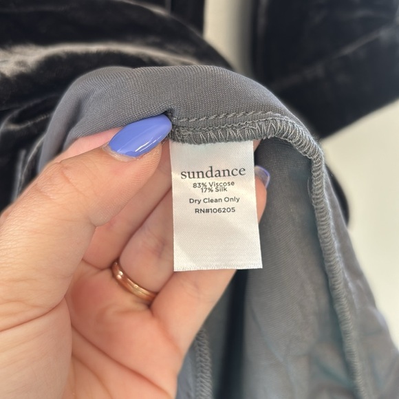 Sundance Charcoal Rocio Velvet Shirt Dress Size Large - Picture 4 of 5